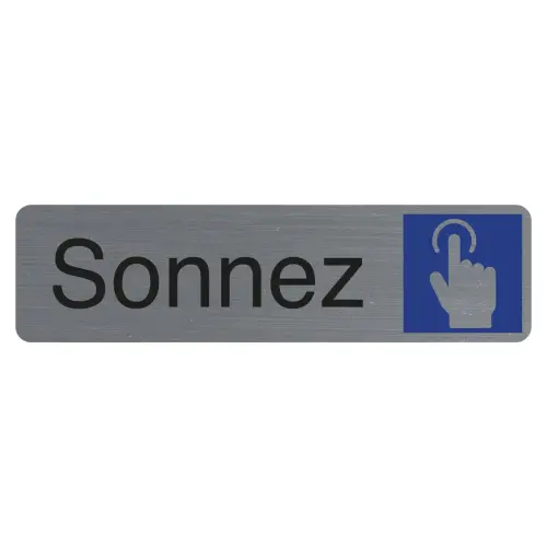 Plaque adhésive « Sonnez » FR - Exacompta photo du produit