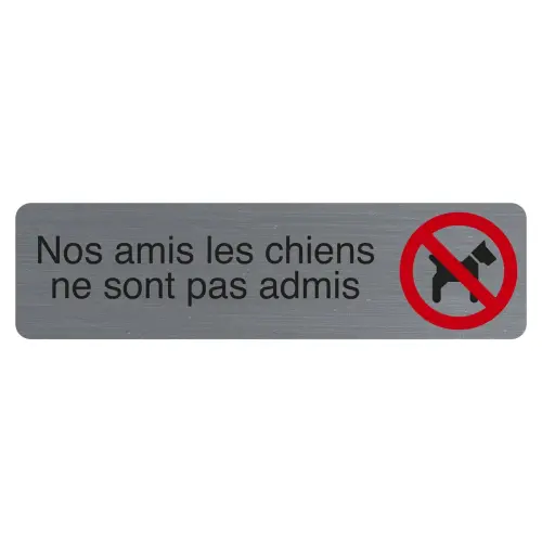 Plaque adh&eacute;sive &laquo; Chiens interdits &raquo; FR - Exacompta photo du produit