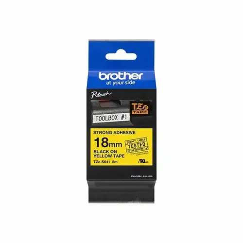 Brother TZES641 Ruban 18mm Noir/Jaune photo du produit