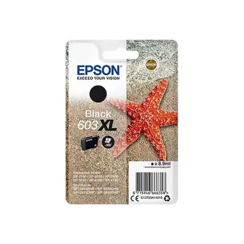Cartouche d'encre C13T03A14010 Étoile de mer XL - Noir - sous blister - Epson photo du produit