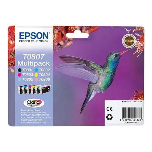 Epson C13T08074021 Colibri Pack 6CL Blis photo du produit
