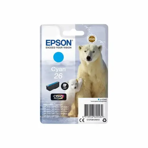 Cartouche d'encre C13T26124012 Ours polaire - Cyan - sous blister - Epson photo du produit