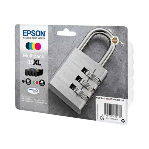 Pack de 4 cartouches d'encre C13T35964010 Cadenas XL - Noir / Cyan / Magenta / Jaune - Epson photo du produit