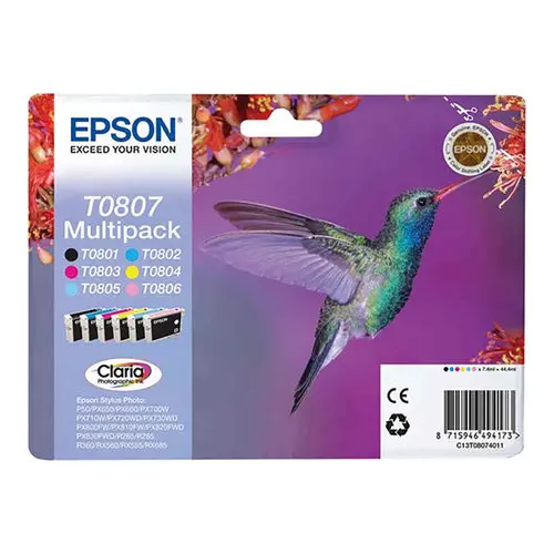 Epson C13T08074011 COLIBRI PACK X 6 Blis photo du produit