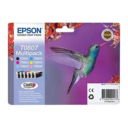 Epson C13T08074011 COLIBRI PACK X 6 Blis photo du produit