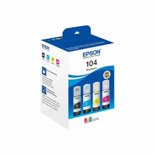 Pack de 3 cartouches d'encre 104 EcoTank - Cyan / Magenta / Jaune - Epson photo du produit