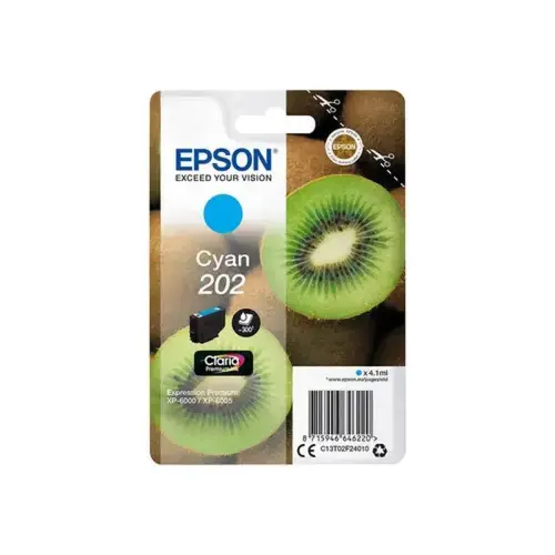 Epson C13T02F24010 KIWI Cyan 202 Blister photo du produit