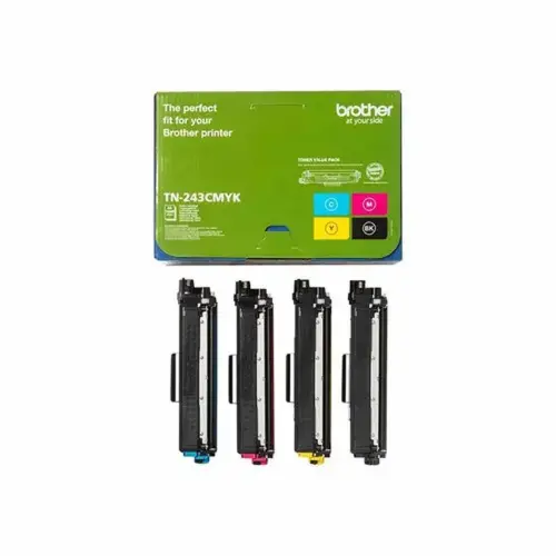 Pack de 4 toners TN243CMYK - Noir / Cyan / Magenta / Jaune - Brother photo du produit