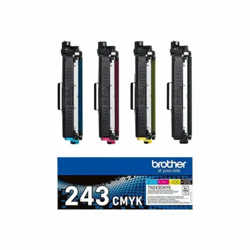 Pack de 4 toners TN243CMYK - Noir / Cyan / Magenta / Jaune - Brother photo du produit