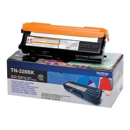 Toner TN328BK - Noir - 6 000 pages - Brother photo du produit
