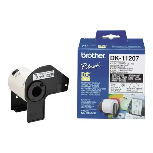 Brother QL500/550etiquetCD/DVD 58x58 N/B photo du produit