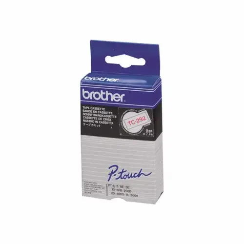 Brother TC292 Blanc/ROUGE 9mm photo du produit