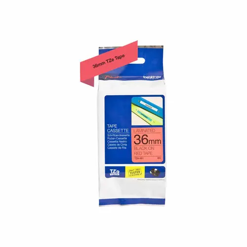 Brother TZE461 ruban 36 mm Noir / Rouge photo du produit