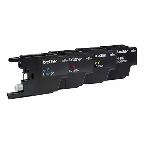 Pack de 4 cartouches d'encre LC124VALBP - Noir / Cyan / Magenta / Jaune - sous blister - Brother photo du produit