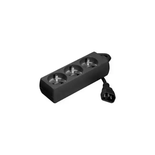 Multiprise onduleur 3 prises / cordon IEC C14 noire - 1,5 m photo du produit