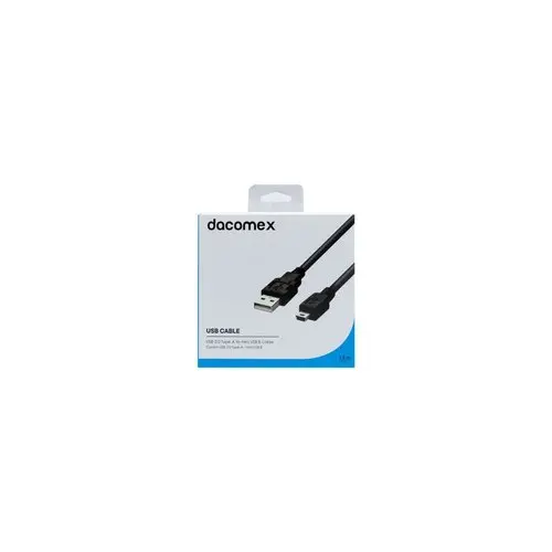 DACOMEX Cordon USB 2.0 Type-A - mini USB B noir - 1,5 m photo du produit
