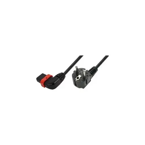 IEC-LOCK Cordon d alimentation CEE7 / C13 coude a verrouillage 2,0 m photo du produit