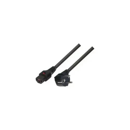 IEC-LOCK Cordon d alimentation CEE7 / C13 a verrouillage noir - 2,0 m photo du produit