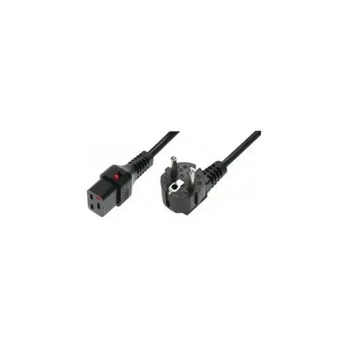 IEC-LOCK Cordon d alimentation CEE7 / C19 a verrouillage noir - 2,0 m photo du produit