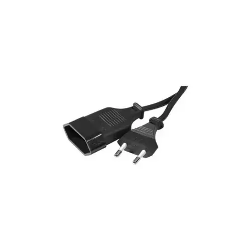 Rallonge secteur bipolaire noire - 1,8 m photo du produit
