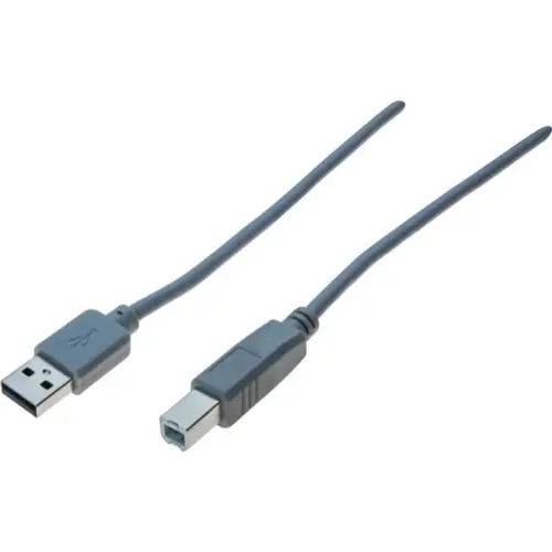 Cordon eco USB 2.0 type A /B gris - 0,6m photo du produit