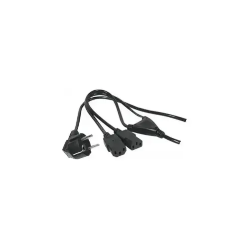 Cordon electrique en Y 1 x CEE7 / 2 xC13 - 1,8 m photo du produit