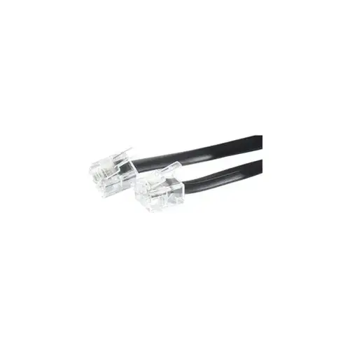Cordon telephonique RJ11 / RJ11 noir - 2 m photo du produit