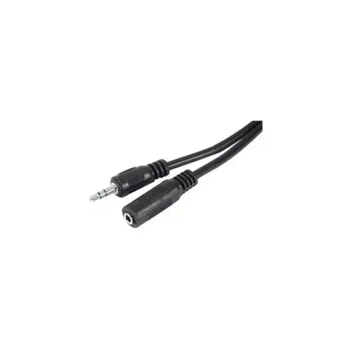 Rallonge stereo Jack 3.5 mm noire - 10 m photo du produit