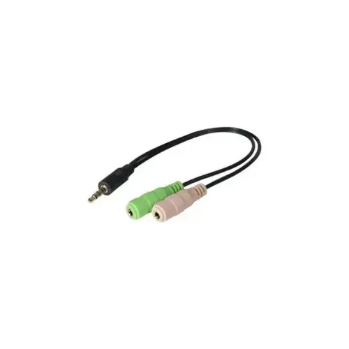 Adaptateur micro + casque stereo vers jack 3,5mm 4 points CTIA photo du produit