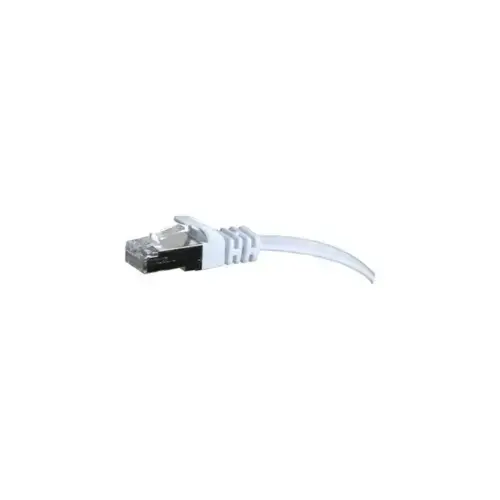 Cordon RJ45 plat categorie 6 U/FTP snagless blanc - 10 m photo du produit