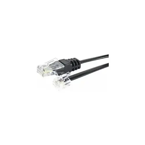 Cordon telephonique RJ11 / RJ45 noir - 5 m photo du produit