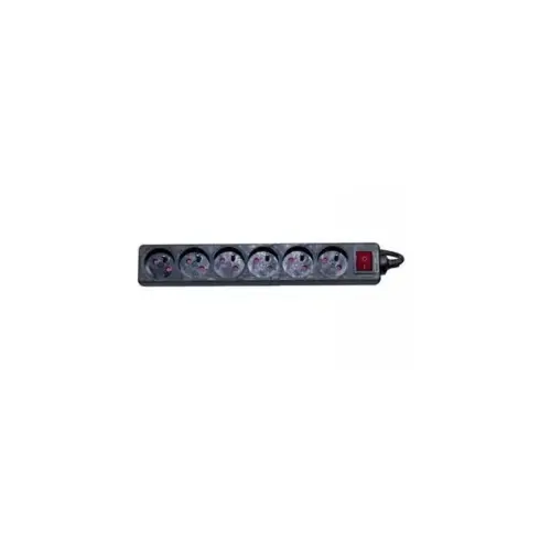 DEXLAN Multiprise 6 prises avec interrupteur noire - 1,5 m photo du produit