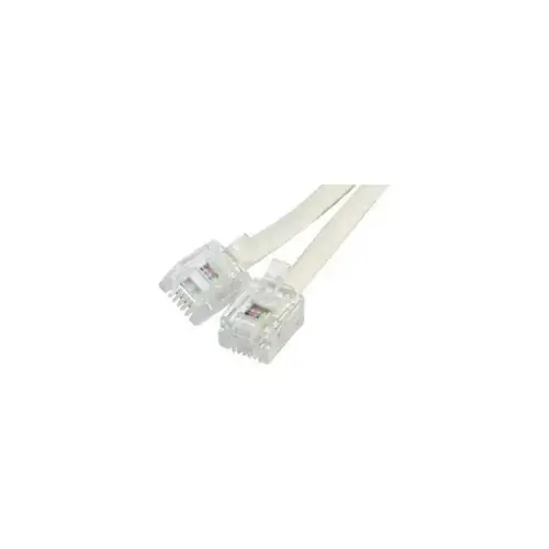Cordon telephonique RJ11 / RJ11 ivoire - 15 m photo du produit
