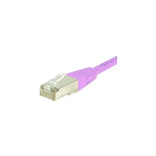 Cordon RJ45 categorie 6 S/FTP rose - 0,15 m photo du produit