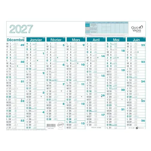 CAL BQUE QV 27X21 FR photo du produit