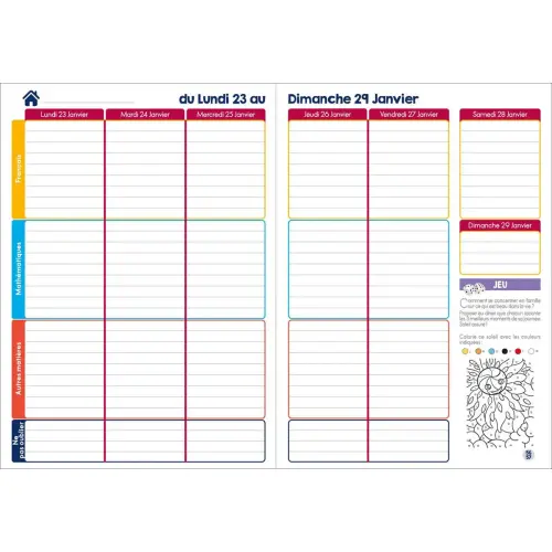 SEMAINIER FR Mon agenda malin photo du produit