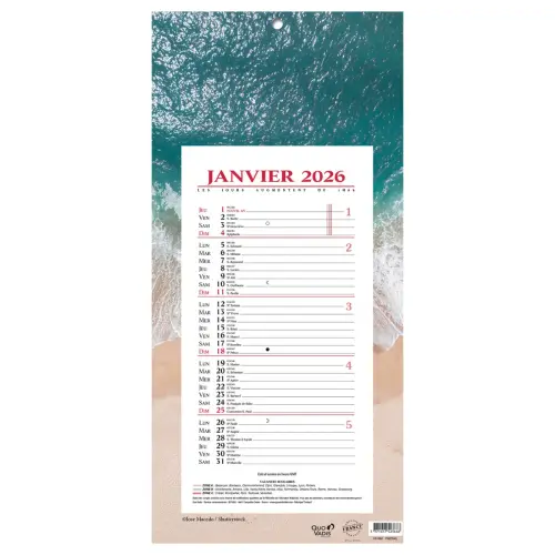 CAL BLOC MENSUEL 16X33,5 FR Evasion p10 photo du produit