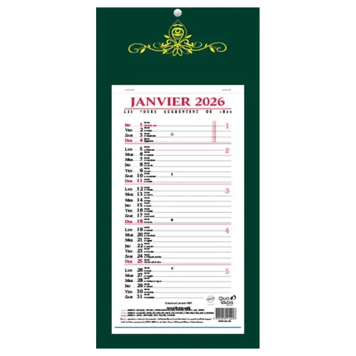 CAL BLOC MENSUEL 20X41,5 FR Skytos p10 photo du produit