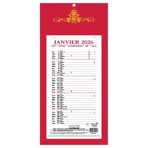 CAL BLOC MENSUEL 20X41,5 FR Skytos p10 photo du produit