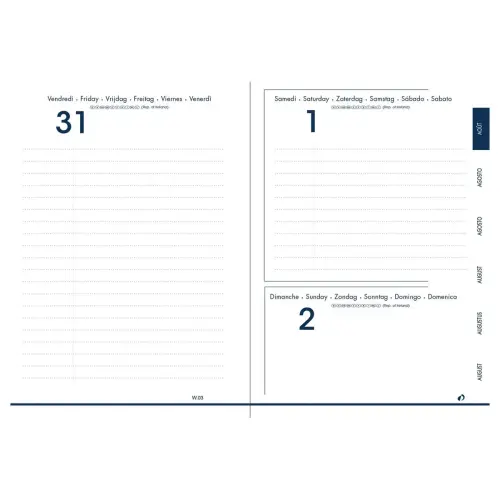 EUROTEXTAGENDA ML Scratch blanc/marine photo du produit