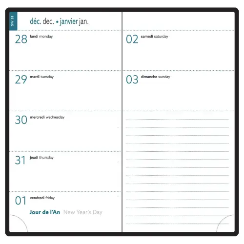 Recharge agenda EasyTime 17 photo du produit