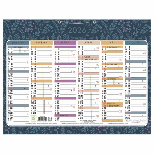 Calendrier 43 x 33,5 Mini Labo 6 mois photo du produit