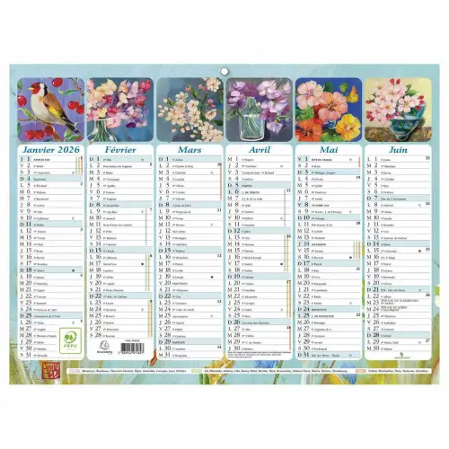 Calendrier 29,5 x 22 Sophie Adde 6 mois photo du produit