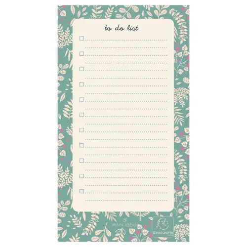 To Do List Mini Labo Vert 10 x 18 photo du produit