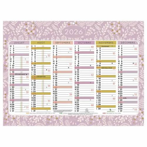 Calendrier 29,5 x 22 Mini Labo 6 mois photo du produit