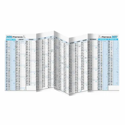 Planexa 5 volets mural 15 mois photo du produit