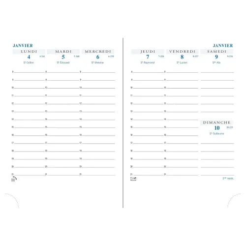 Recharge agenda Horizons 13 Tranche Or photo du produit