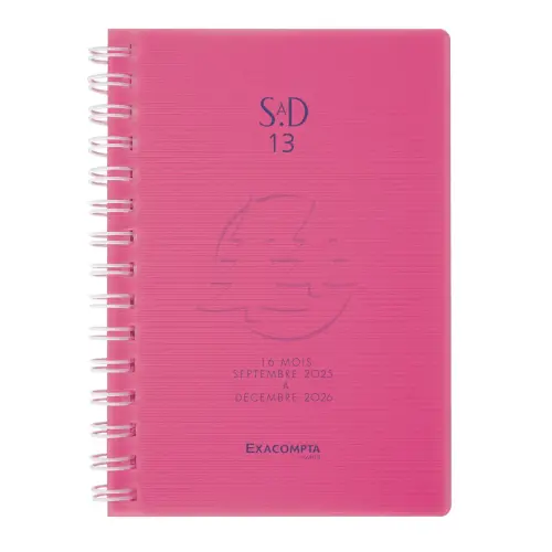 Semainier poche SAD 13S Linicolor Rose photo du produit