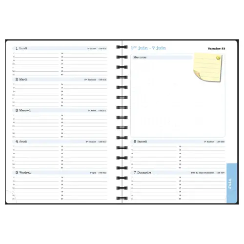 Semainier Lady 20S Sophie Adde Fleurs photo du produit