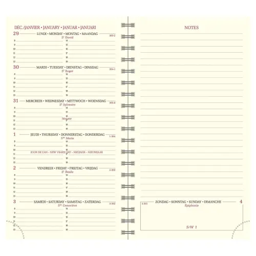 Semainier poche Espace 16S V&eacute;g&eacute;tal Bleu photo du produit